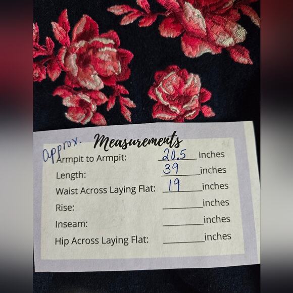 Jessica London Navy Dress with Pink Floral Embroidery – Wool Blend Size 14 - Picture 4 of 6